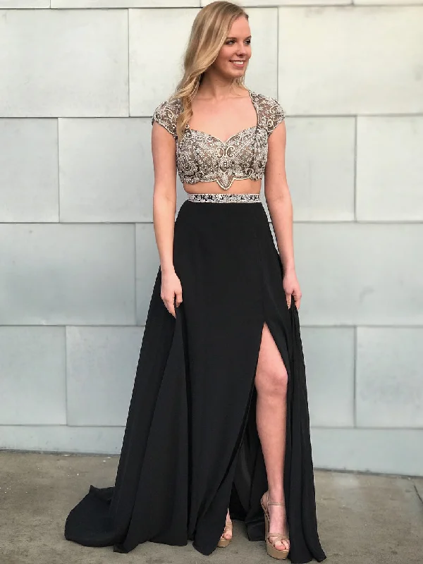 Bonus Savings Two Piece Prom Dresses Sweetheart Black Long Prom Dress Sexy Evening Dress JKL939 Bonus Savings Two Piece Prom Dresses Sweetheart Black Long Prom Dress Sexy Evening Dress JKL939