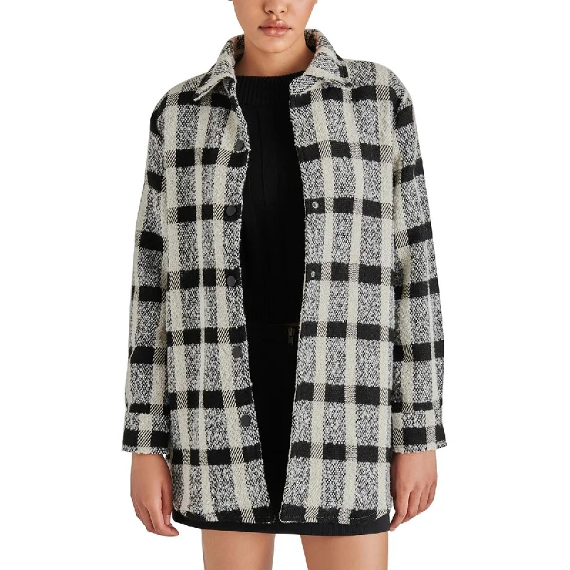 Overstock Sale insulated winter jacketEldrige Womens Wool Blend Plaid Shirt Jacket