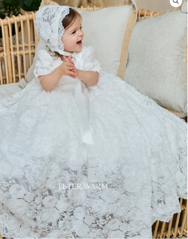 Special Price wrap dressLace Christening Gown
