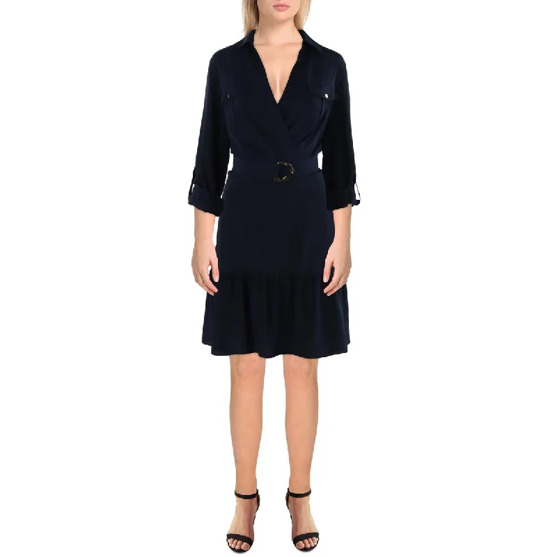 stylish party dressLauren Ralph Lauren Womens Collared Long Sleeve Shirtdress