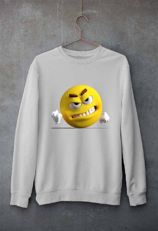 cool activewear hoodieAngry Emoji Unisex Sweatshirt for Men/Women