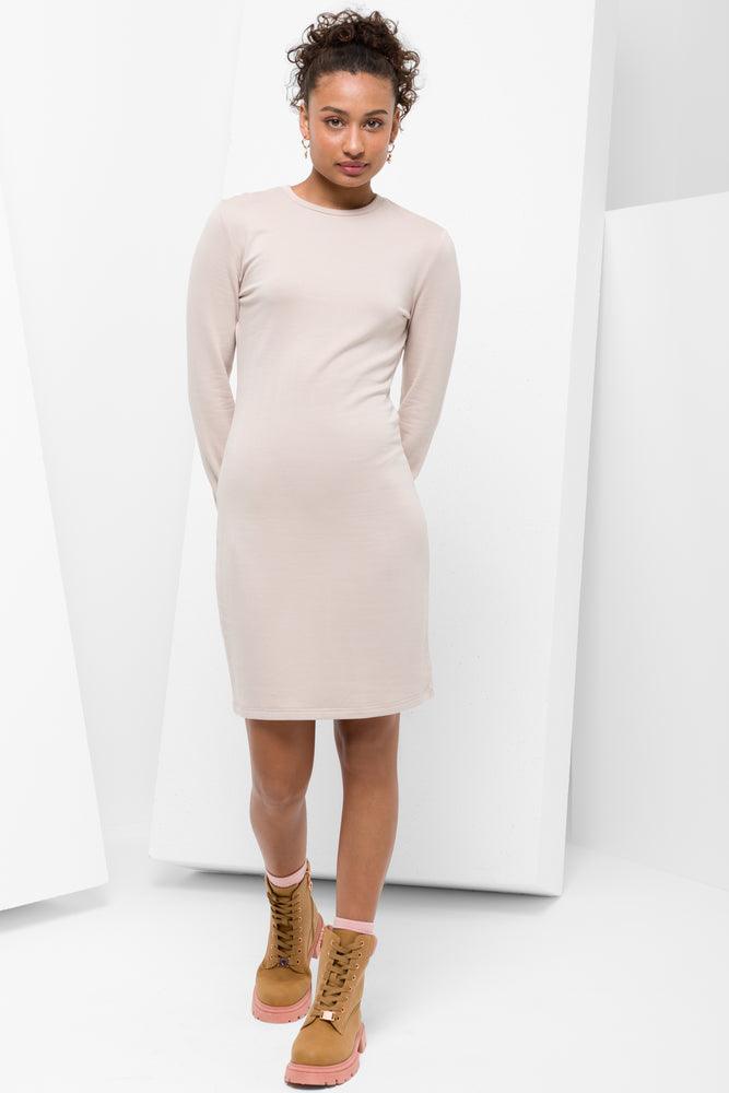 Special Price relaxed fit dressLong Sleeve Bodycon Dress Natural