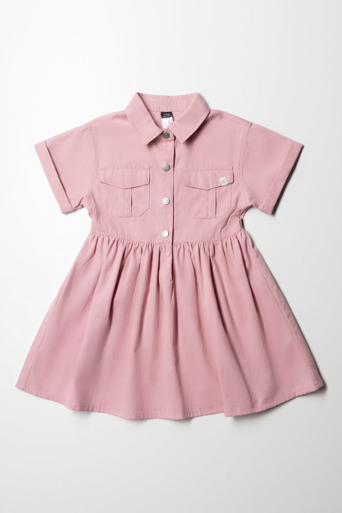 Holiday Sale flowy dressTwill Utility Dress Dusty Pink