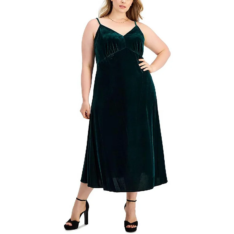 sleeveless dressTaylor Womens Plus Velvet Empire Waist Cocktail And Party Dress