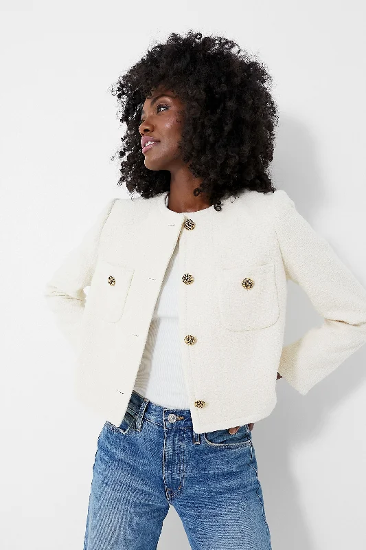 stylish soft shell jacketEcru Meredith Jacket