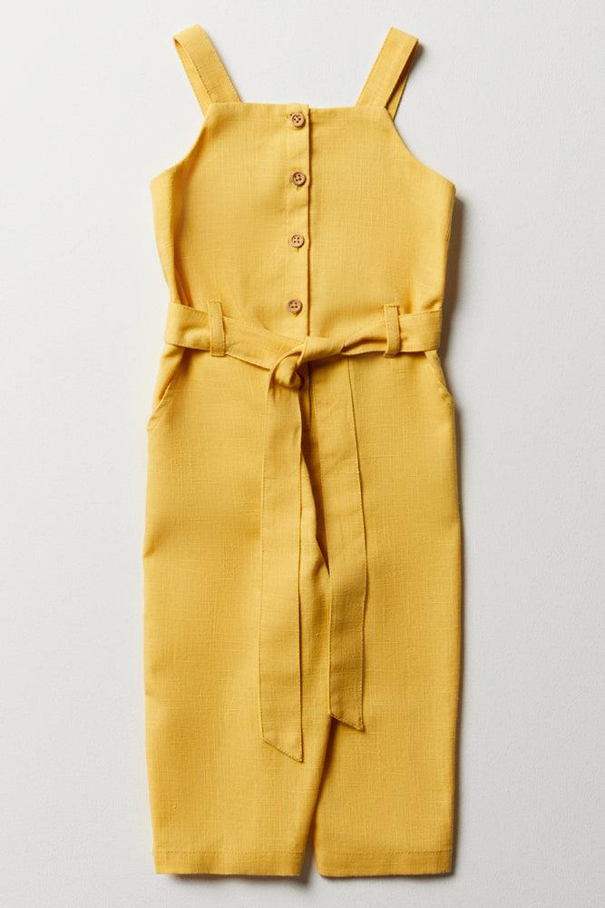 Today’s Deal elegant maxi dressBelted Strappy Jumpsuit Yellow