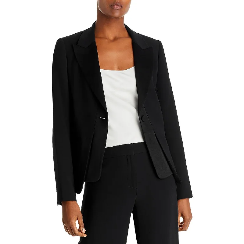 Super Savings insulated coatMac Womens Satin Trim Suit Separate One-Button Blazer