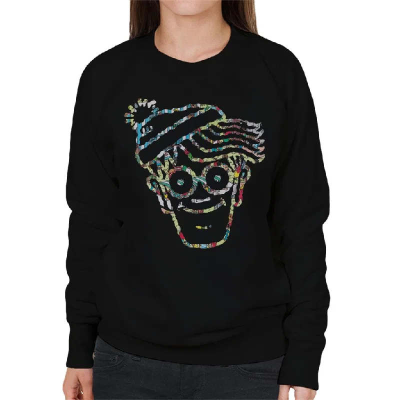 sleek sports hoodieWhere's Wally Crowd Outline Women's Sweatshirt