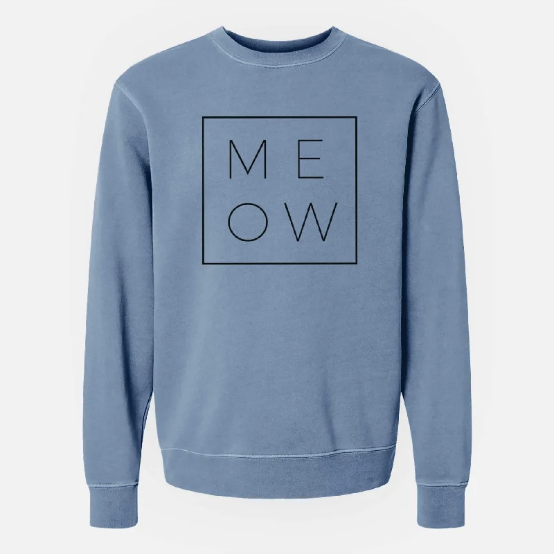 smooth fit athletic sweatshirtMeow Boxed - Unisex Pigment Dyed Crew Sweatshirt