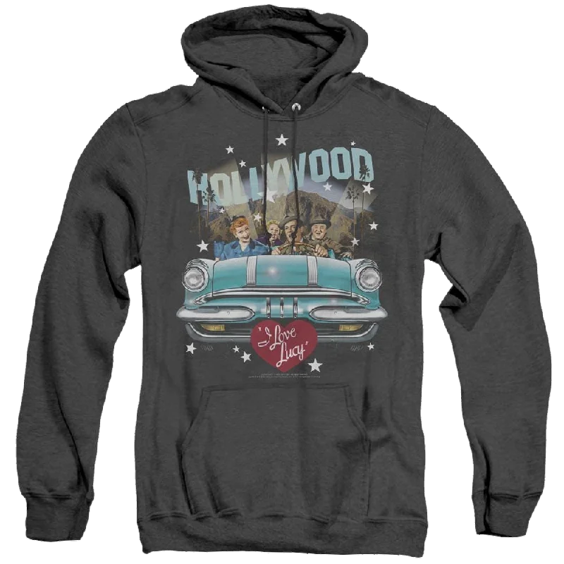 cozy hooded sweatshirtI Love Lucy Hollywood Road Trip - Heather Pullover Hoodie