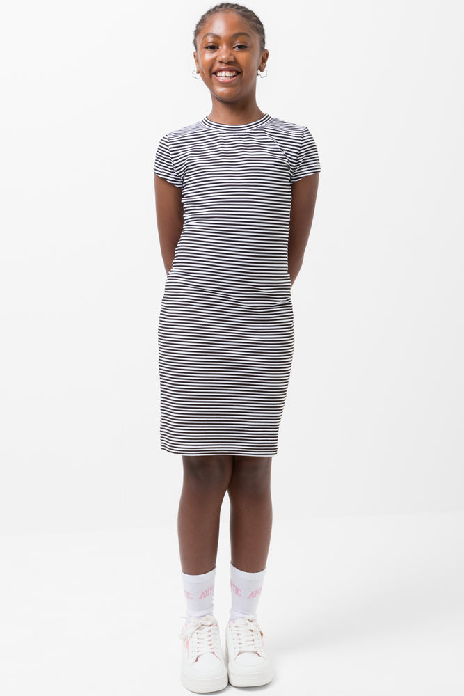 Deal Dash relaxed fit dressStripe Bodycon Dress Black