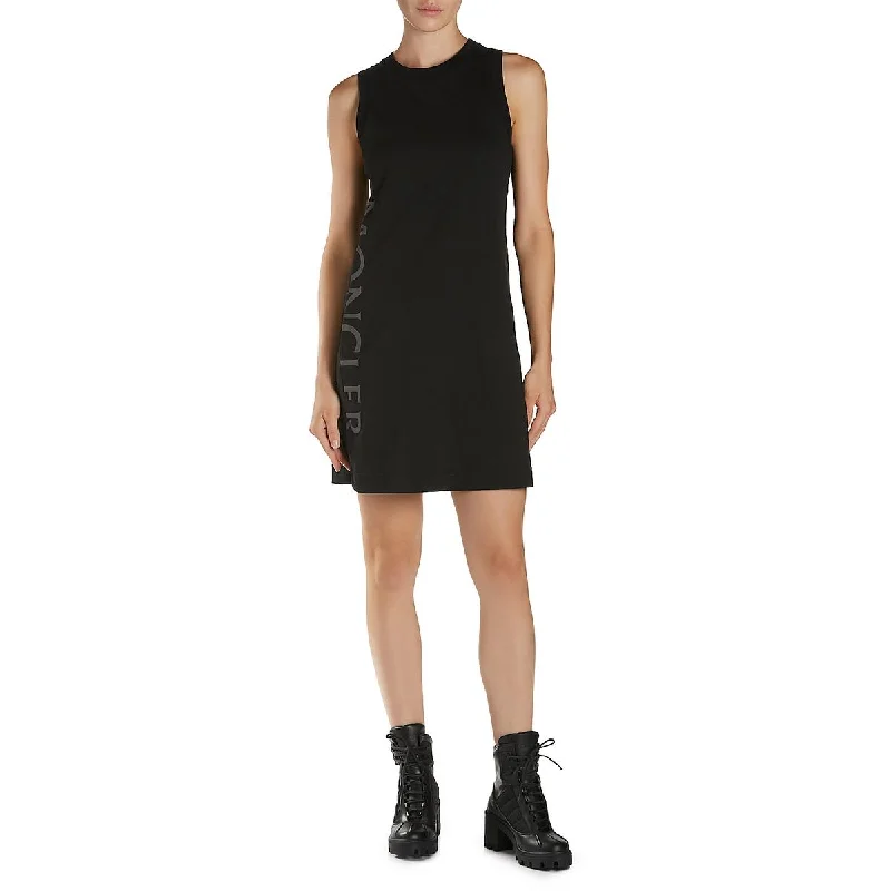 chic shift dressMoncler Womens Mesh Inset Above Knee T-Shirt Dress