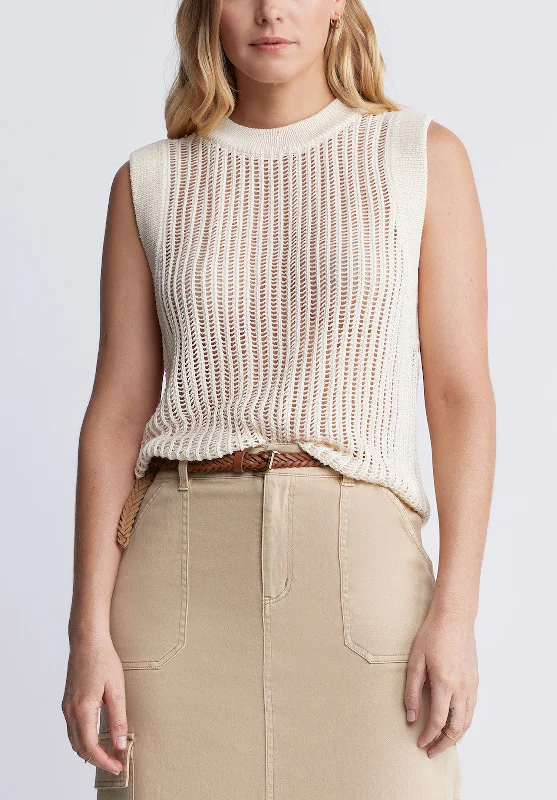 Closeout chic fitness hoodieSyden Women’s Openwork Knit Tank Top in Off-White - SW0060P Closeout chic fitness hoodieSyden Women’s Openwork Knit Tank Top in Off-White - SW0060P