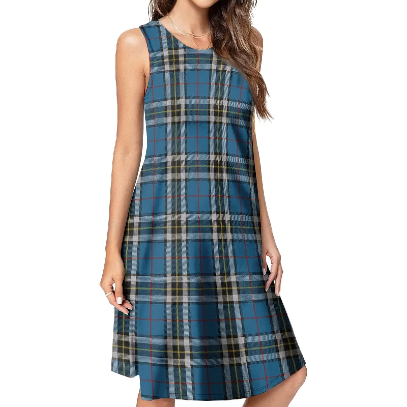 Best Seller Thomson Dress Blue Tartan Womens Casual Dresses