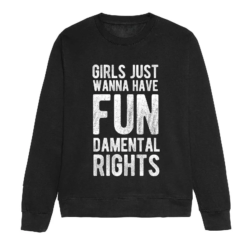 Price Cut athletic casual sweatshirtGirls Just Wanna Have Fundamental Rights - Feminist Sweatshirt