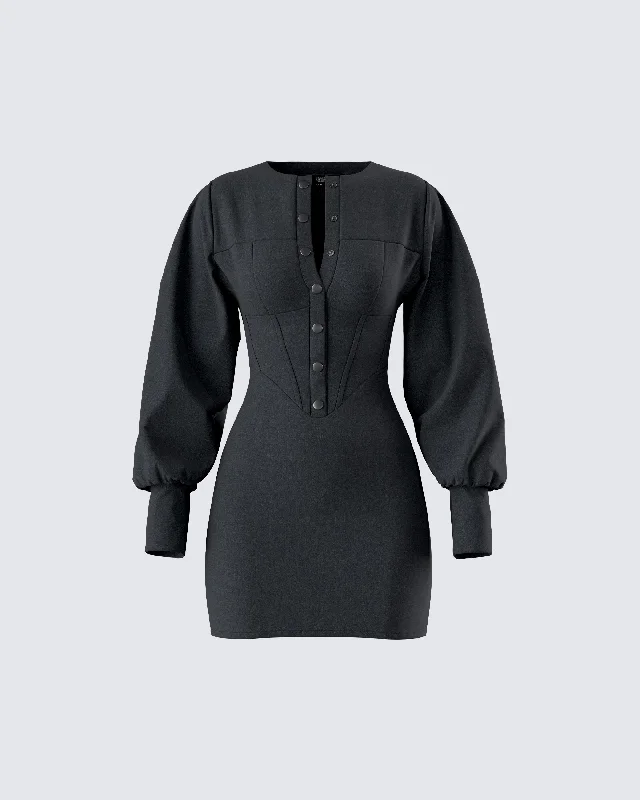Anniversary Sale comfy dressAlice Black Mini Dress