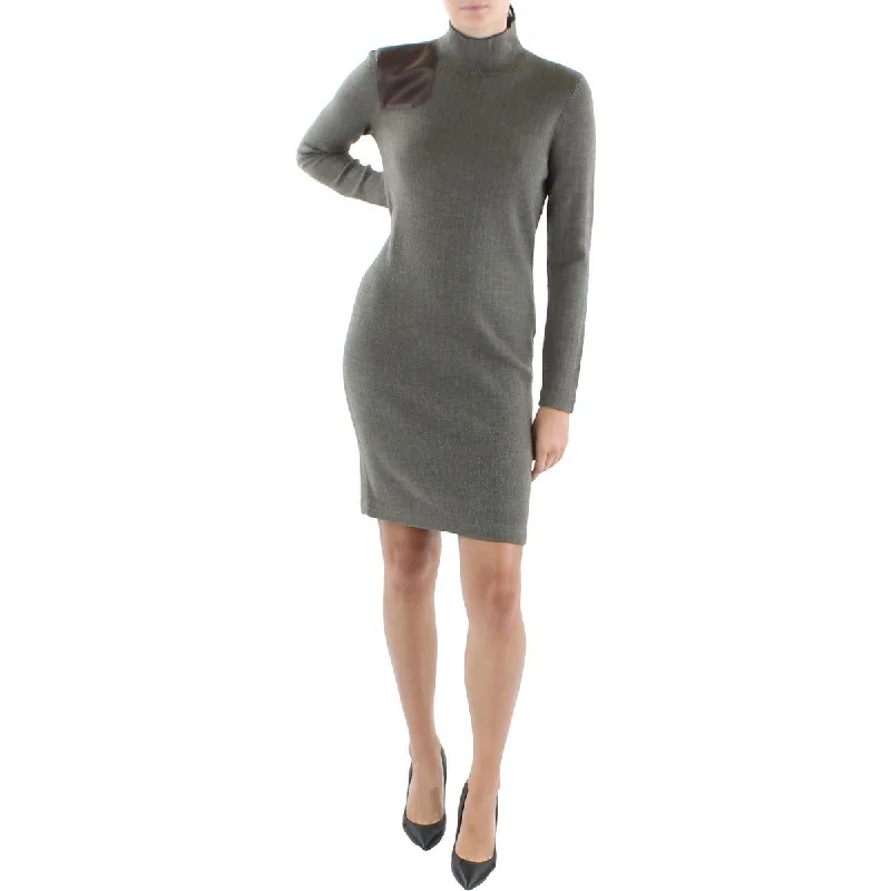 velvet dressLauren Ralph Lauren Womens Wool Mini Mockneck Sweaterdress