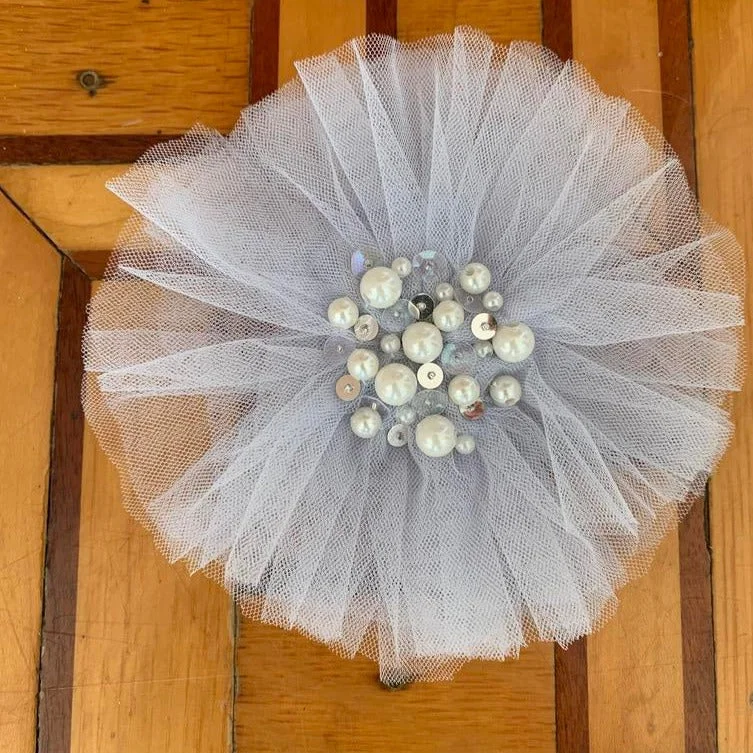 tiered dressSky Blue Tulle Clip or Headband