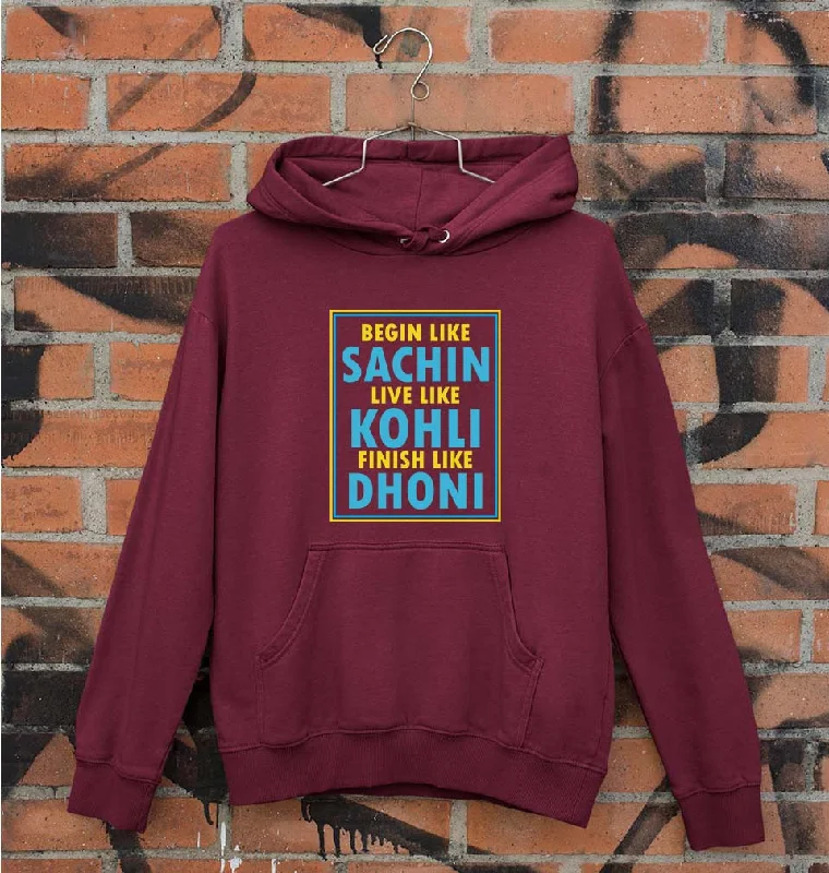 Sneak Peek Sale stylish pullover sweatshirtCRICKET Sachin Kohli Dhoni Unisex Hoodie for Men/Women