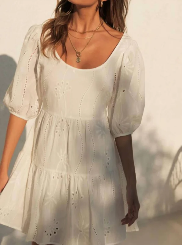 statement dressThe Knowles Babydoll Dress In White