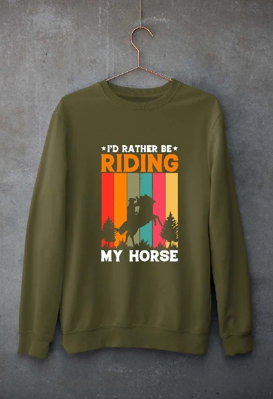 minimaHorse Riding Unisex Sweatshirt for Men/Women