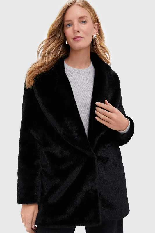 While Supplies Last lightweight winter coatFaux Fur Mid Length Coat