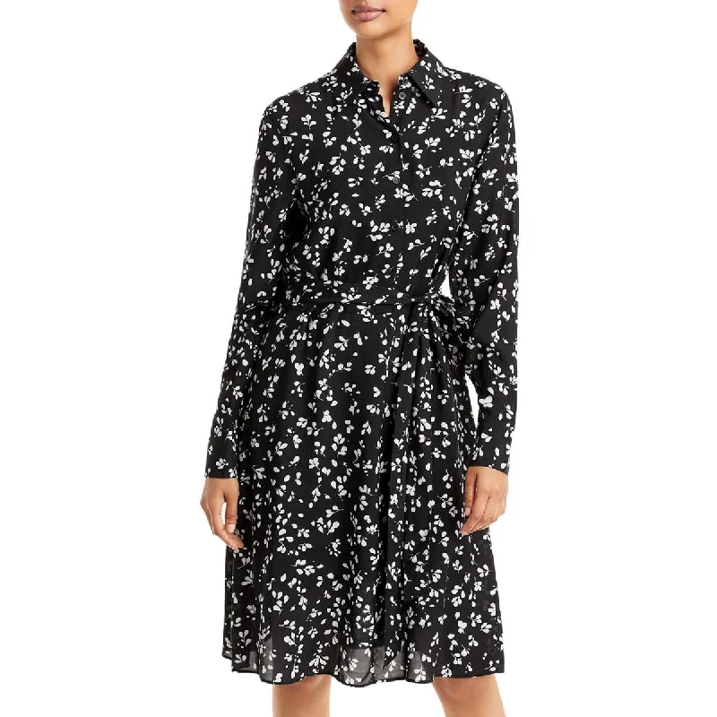 bohemian dressBOSS Hugo Boss Womens Devitta Floral Long Sleeve Shirtdress