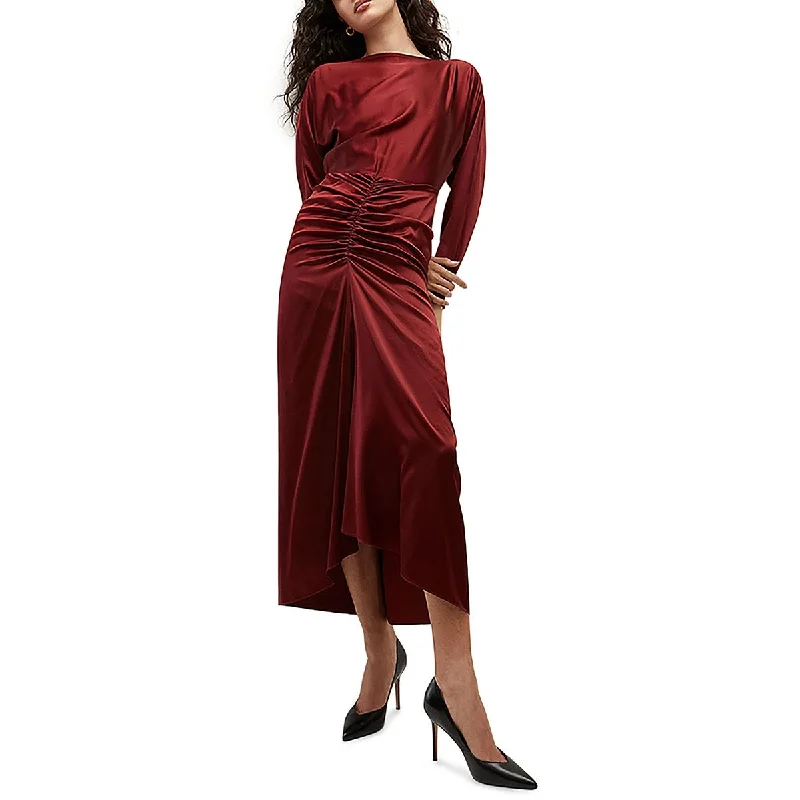 classic fit-and-flare dressVeronica Beard Womens Maro Sabri Silk Blend Ruched Midi Dress