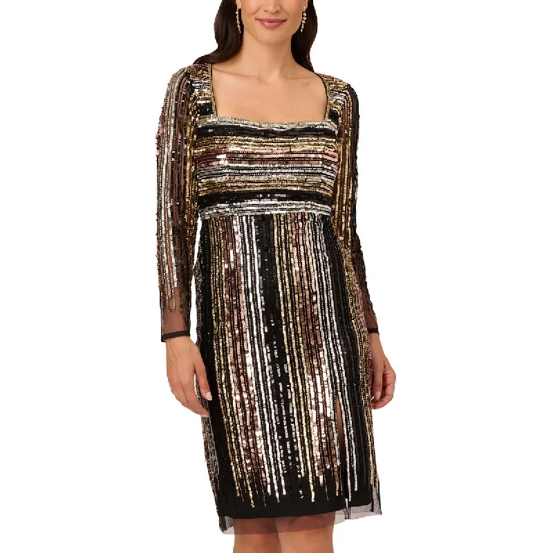 trendy bodycon dressAdrianna Papell Womens Sequined Midi Cocktail And Party Dress