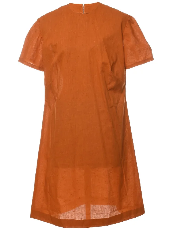 Can't Miss relaxed fit coatBurnt Orange 1960s Mini Dress - L