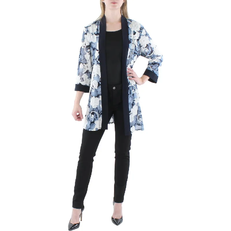 minimalist jacketWomens Printed Cardigan Duster Blazer