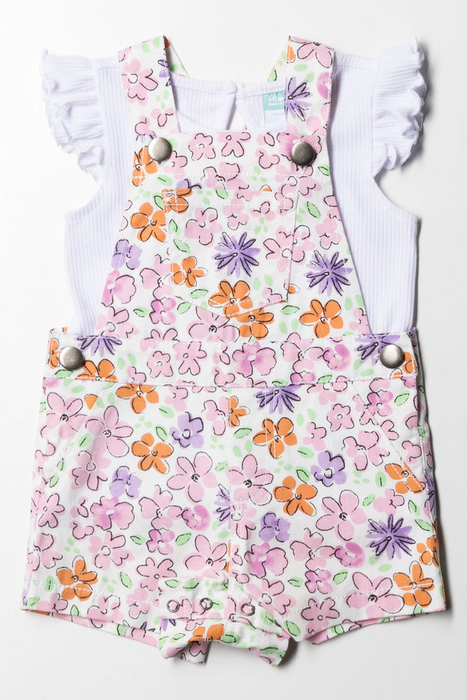 Mega Sale spaghetti strap dressTg Twill Dungaree With Tee Mid Pink