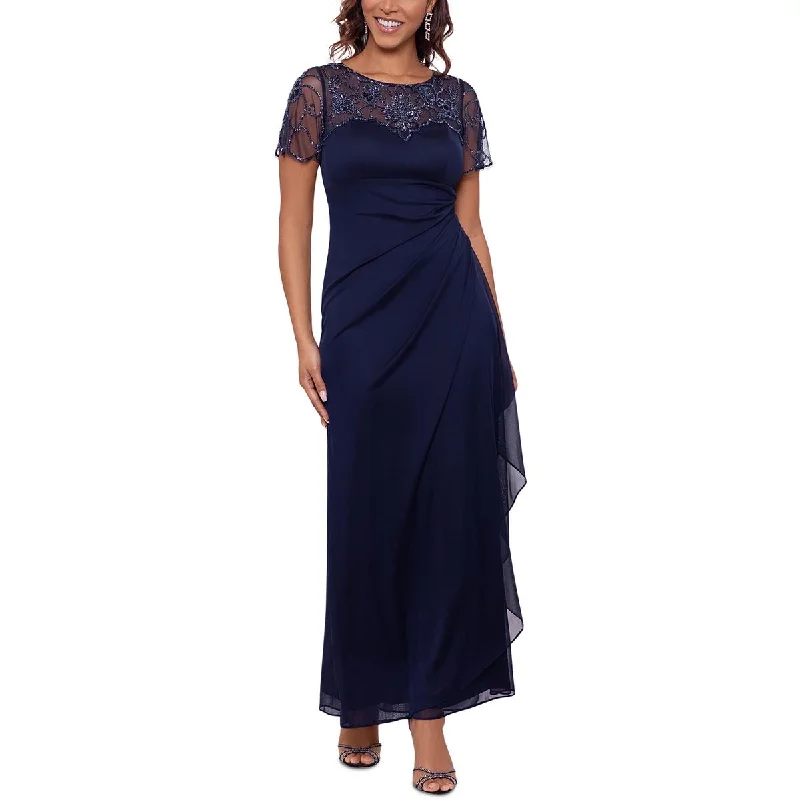 off-the-shoulder dressXscape Womens Embellished Maxi Evening Dress