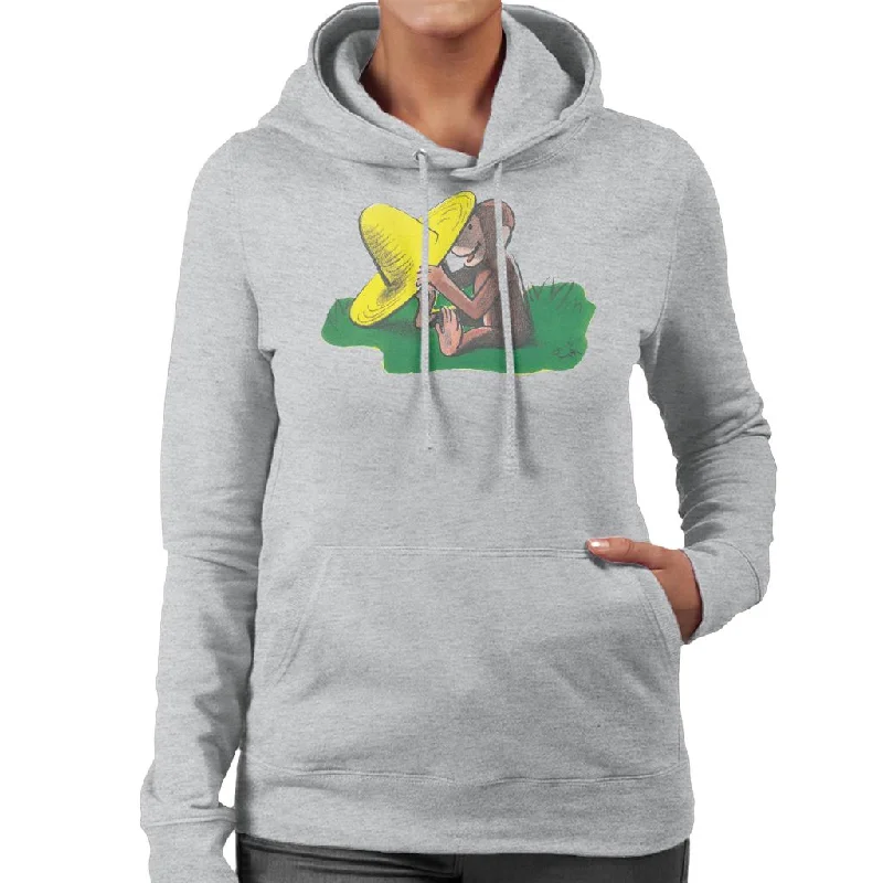 Crazy Savings casual hoodie for fallCurious George Yellow Hat Women's Hooded Sweatshirt