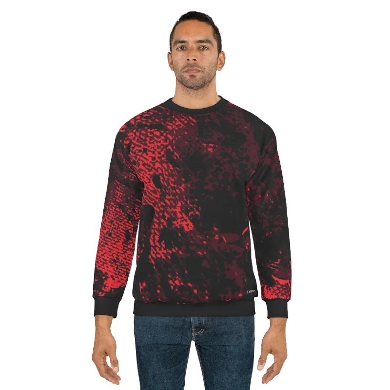 Great Bargains casual workout hoodie"Mystic Cube" (Cosmic Fusion - Dark Maroon/Neon Red) - Unisex Sweatshirt Great Bargains casual workout hoodie"Mystic Cube" (Cosmic Fusion - Dark Maroon/Neon Red) - Unisex Sweatshirt