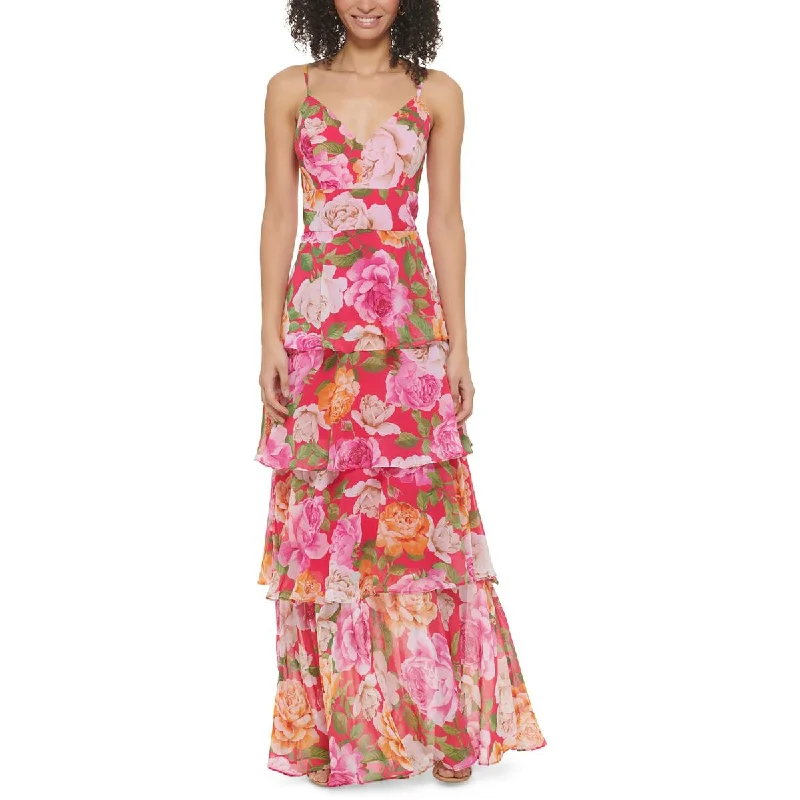 sleek midi dressEliza J Womens Tiered Long Maxi Dress