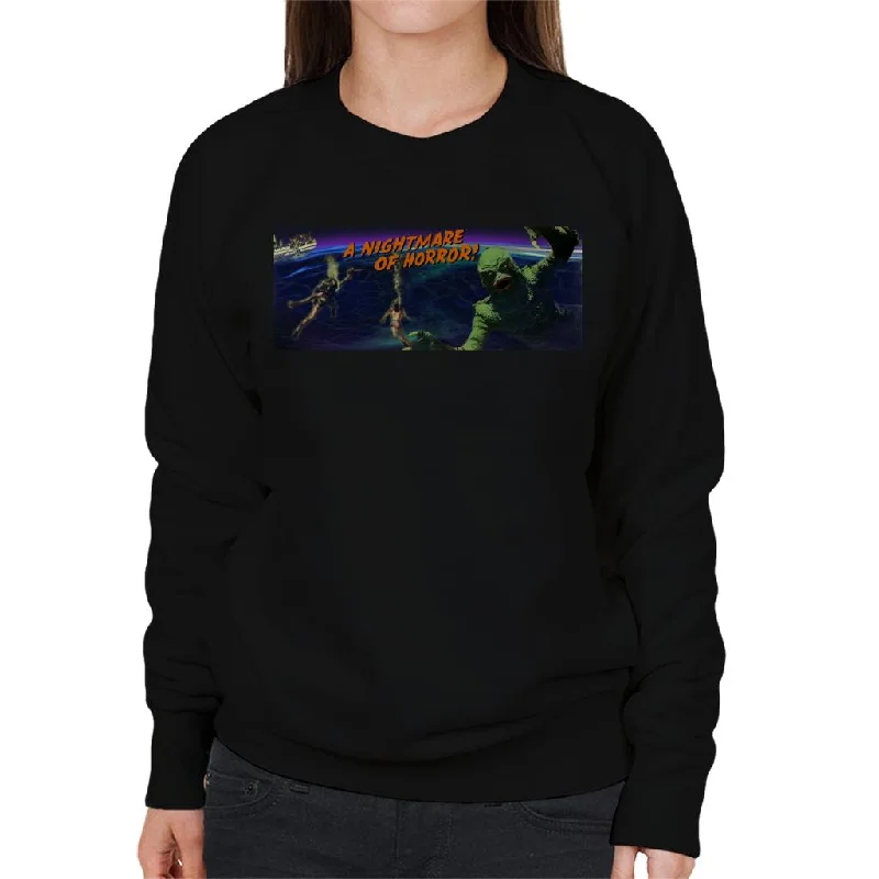 stylish training hoodieCreature From The Black Lagoon Nightmare Horror Women's Sweatshirt