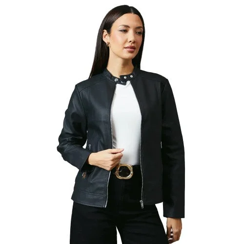 Get It Before It’s Gone windproof jacketPrinciples Womens/Ladies Faux Leather Collar Detail Jacket