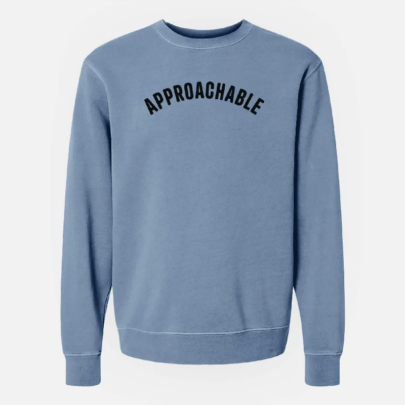 retro sports hoodieApproachable - Articulate Collection - Unisex Pigment Dyed Crew Sweatshirt