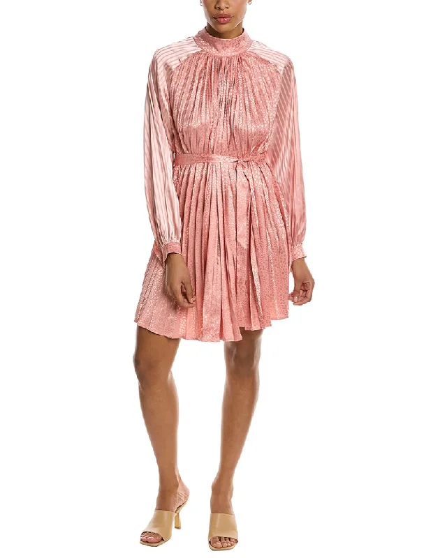 Sale Event trendy wrap dressBeulah Accordion Pleated Mini Dress