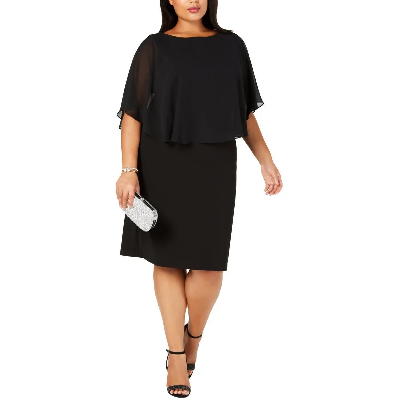 trendy dressConnected Apparel Womens Plus Chiffon Tiered Cocktail Dress