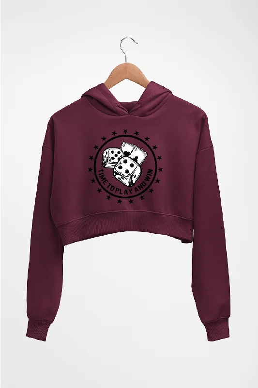 Fantastic Deals trendy hooded sweatshirtPoker Crop HOODIE FOR WOMEN