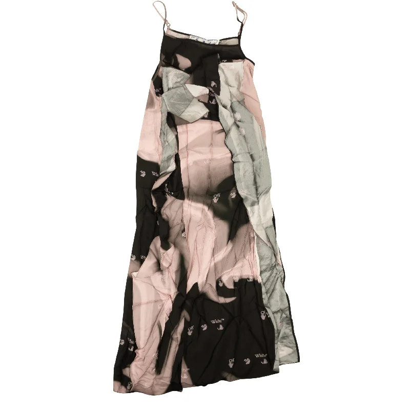 Price Break backless dressMulti Liquid Waves Slip Dress