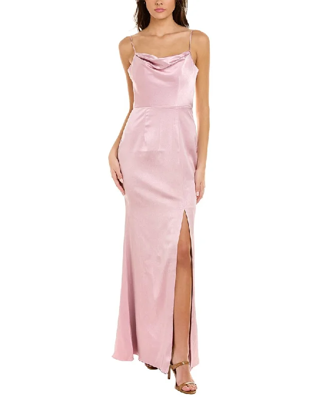 Price Reduction floral wrap dressBlack by Bariano Lana Gown