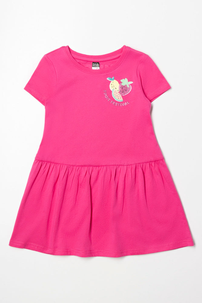 Price Break modern dressFruit T-Shirt Dress Pink