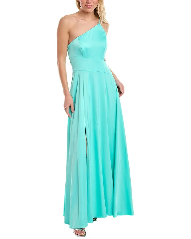 Lowest Price satin midi dressAidan Mattox One-Shoulder Gown