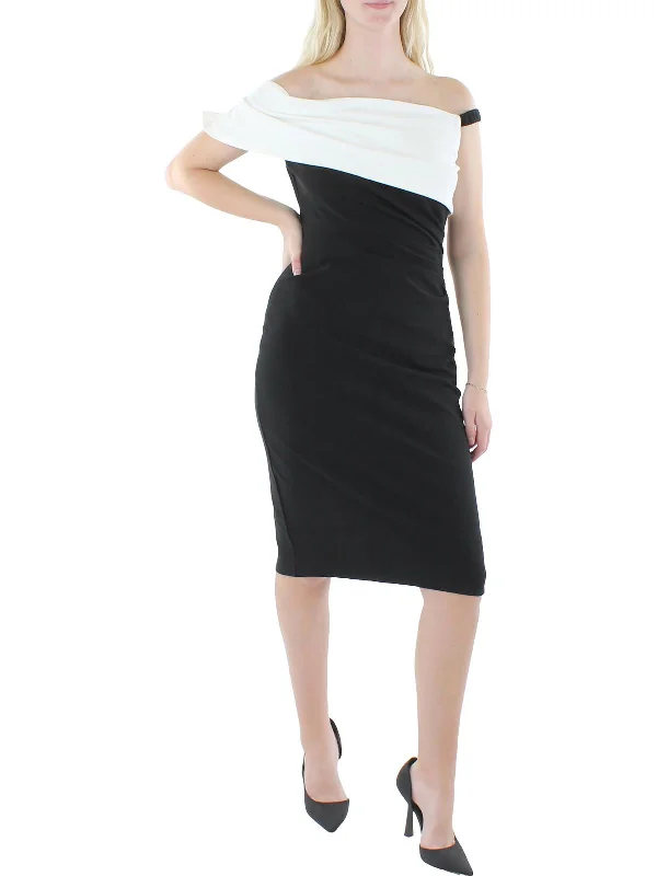 elegant dressWomens Slit Midi Sheath Dress