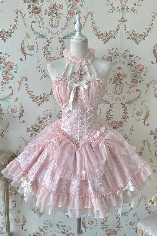 Exclusive Offers casual midi dressAlice Girl~Cross Maiden~Gothic Lolita Dress Ballet Halterneck Lolita JSK Dress
