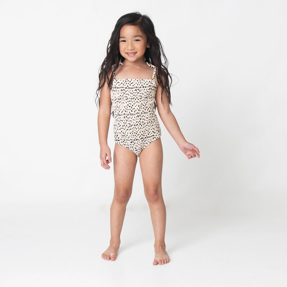 party-ready dressSmocked Leopard Bathing Suit