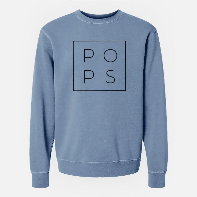 modern sports hoodiePops Boxed - Unisex Pigment Dyed Crew Sweatshirt